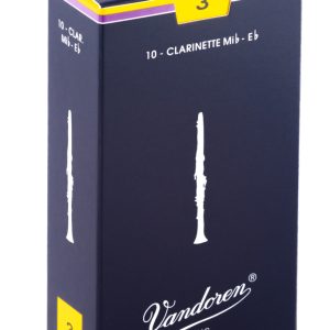 Cañas Vandoren Clarinete Mib Tradition, dureza 3.0 (caja 10)