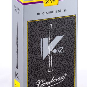 Cañas Vandoren Clarinete Sib V12, dureza 2.5 (caja 10)