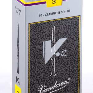 Cañas Vandoren Clarinete Sib V12, dureza 3.0 (caja 10)