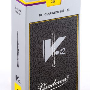 Cañas Vandoren Clarinete Mib V12, dureza 3.0 (caja 10)