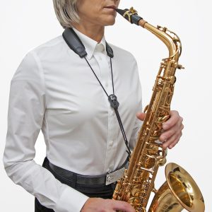 Colgador BG Cuero Negro (gancho metal) – S20M