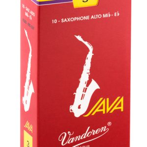 Cañas Vandoren Saxofón Alto Java Red, dureza 3.0 (10 un)