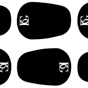 Parche BG de boquilla grande, negro de 0.8mm