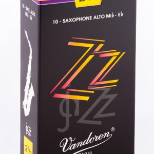 Cañas Vandoren Saxofón Alto Jazz ZZ, dureza 2.5 (caja 10)