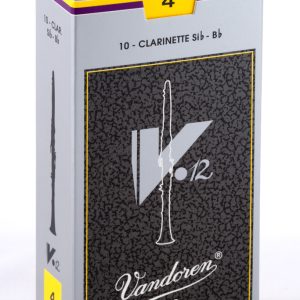 Cañas Vandoren Clarinete Sib V12, dureza 4.0 (caja 10)