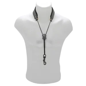 Colgador BG Cuero Negro (gancho mosquetón ABS) – S20SH