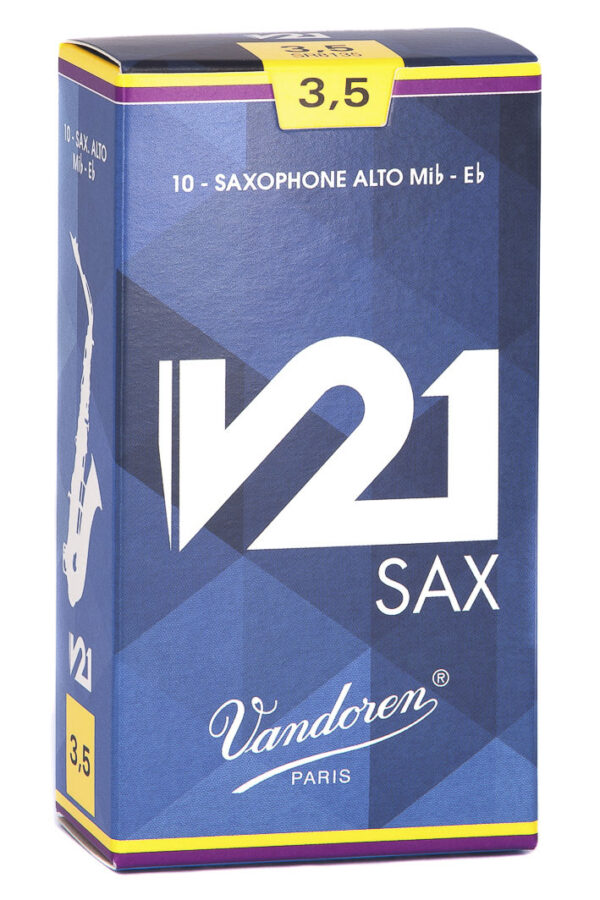 Cañas Vandoren Saxofón Alto V21, dureza 3.5 (caja 10) - Da Capo Tienda Chile - Santiago