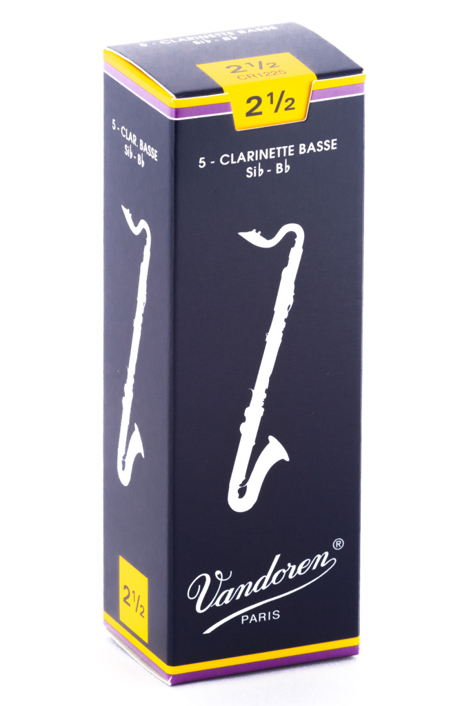 Cañas Vandoren Clarinete Bajo Tradition, dureza 2.5 - Da Capo Tienda Chile - Santiago